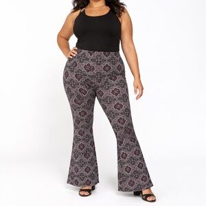 No Boundaries Floral Boho Flare Pants High Rise XXL 2X 19